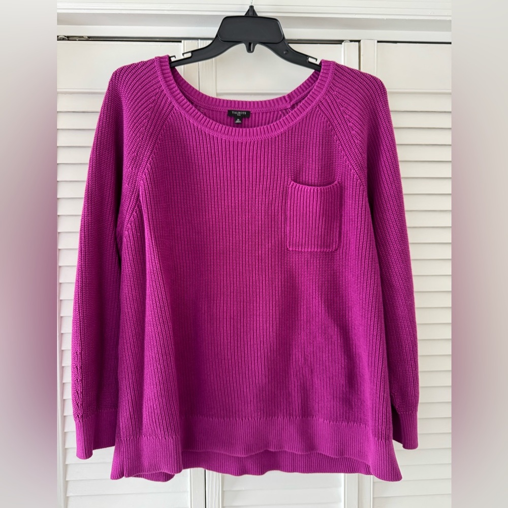 Talbots Patch Pocket Crewneck Sweater